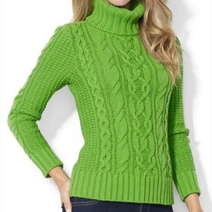 Green lime color blocks Sweater